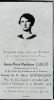 Carte du souvenir de Jeanne Marie Madeleine GOETGHELUCK-LEBLEU 