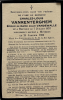 Carte du souvenir de Charles Louis VANRENTERGHEM Carte du souvenir de Charles Louis VANRENTERGHEM