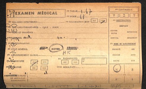 Fiche médicale de HERMARY Julien 2/2