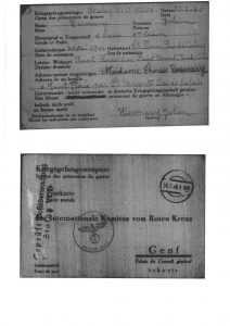 Carte de prisonnier de Julien HERMARY Carte de prisonnier de Julien HERMARY